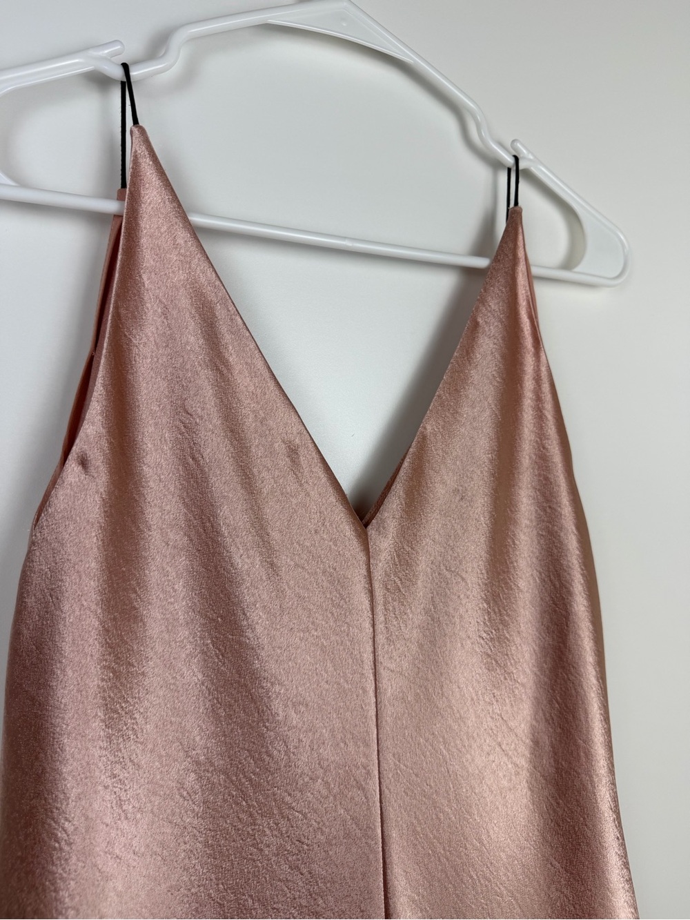 Vince V-Neck Bias Cut Midi Dress – Blush Pink | Size Small - Picture 11 of 16